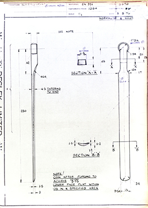 J.E Hanger & Co LTD   WH Tildesley Forging Technical Drawing