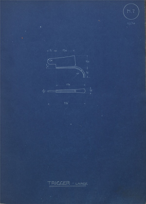 J.G Walker & Sons Ltd Trigger - Large WH Tildesley Forging Technical Drawing