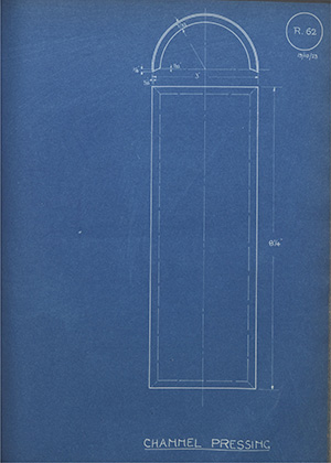 James Combe & Son Channel Pressing WH Tildesley Forging Technical Drawing