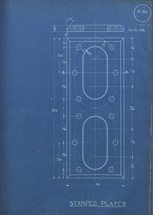 James Combe & Son Stamped Plates WH Tildesley Forging Technical Drawing