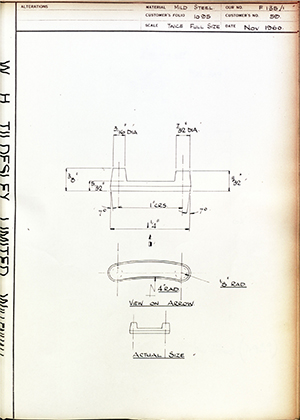 James Gibbons LTD 59  WH Tildesley Forging Technical Drawing