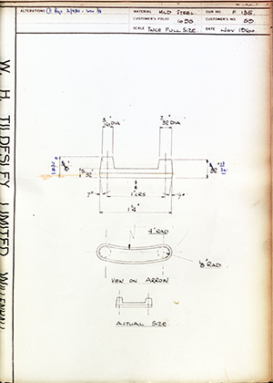 James Gibbons LTD 59  WH Tildesley Forging Technical Drawing