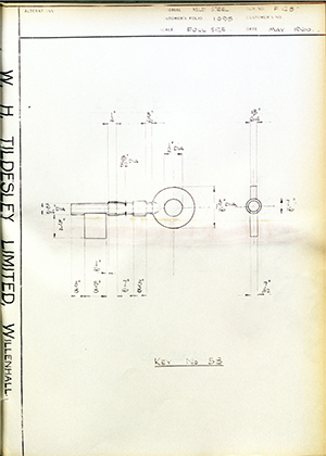 James Gibbons LTD  Key No53 WH Tildesley Forging Technical Drawing