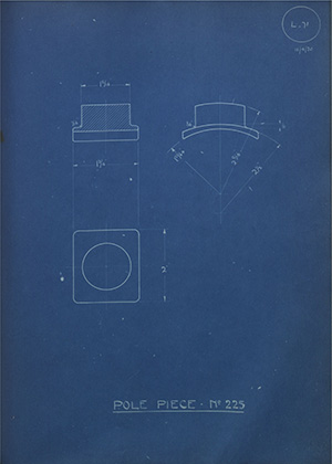 Jepson Bolton & Co Ltd Pole Piece WH Tildesley Forging Technical Drawing