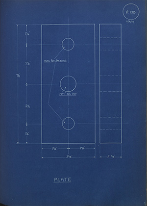 Jessop & Co Ltd Plate WH Tildesley Forging Technical Drawing