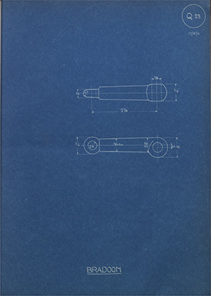 Job Craddock & Sons Ltd Bradoon WH Tildesley Forging Technical Drawing