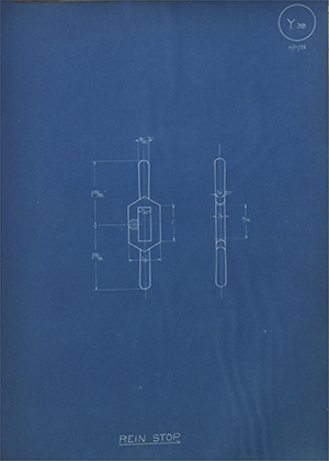 John Birch & Son Rein Stop WH Tildesley Forging Technical Drawing