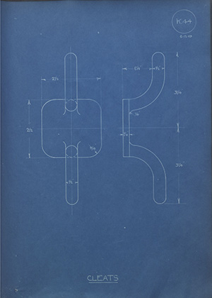 John Brown Co Ltd Cleats WH Tildesley Forging Technical Drawing