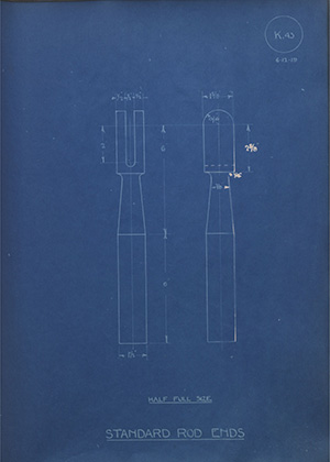 John Brown Co Ltd Standard Rod Ends WH Tildesley Forging Technical Drawing