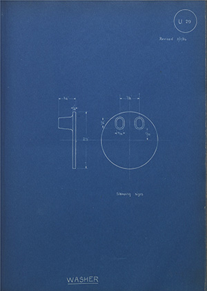 John Gantner & Company Washer WH Tildesley Forging Technical Drawing