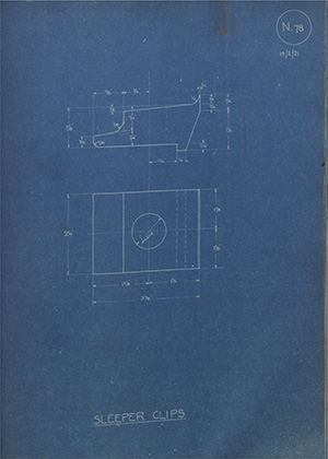 John Lewis & Sons Ltd Sleeper Clips WH Tildesley Forging Technical Drawing