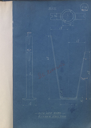 John Shaw & Sons Ltd Blow Lamp Guard WH Tildesley Forging Technical Drawing