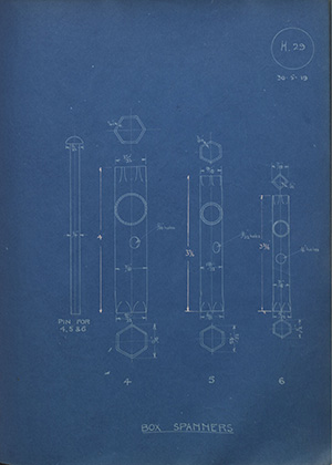 John Shaw & Sons Ltd Box Spanners WH Tildesley Forging Technical Drawing