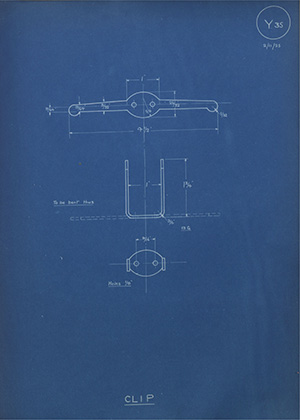 John Shaw & Sons Ltd Clip WH Tildesley Forging Technical Drawing