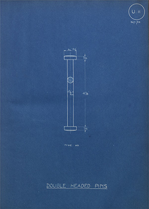 John Shaw & Sons Ltd Double Headed Pins WH Tildesley Forging Technical Drawing