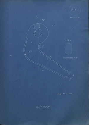 John Terry's of Regent Street Slip Hook WH Tildesley Forging Technical Drawing