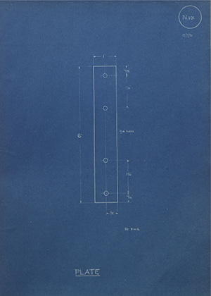 John Waine & Sons Plate WH Tildesley Forging Technical Drawing