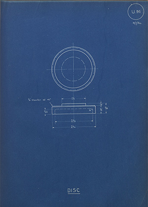 Josaiah Platt Ltd Disc WH Tildesley Forging Technical Drawing