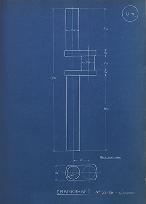 Joseph Evans & Company Ltd 22-59 Crankshaft No22-59 - 4 Stroke WH Tildesley Forging Technical Drawing