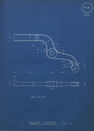 Joseph Evans & Company Ltd Pump Lever - 3 x 3 1/2 WH Tildesley Forging Technical Drawing