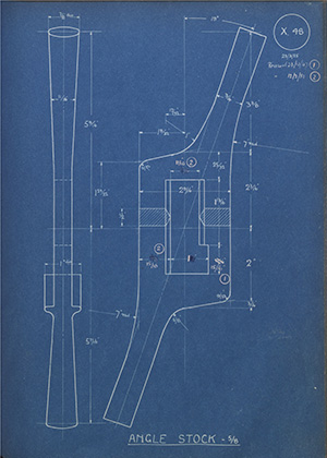 Joseph Robson & Son Angle Stock WH Tildesley Forging Technical Drawing