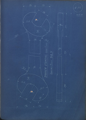 Joseph Robson & Son Spanner Stamping WH Tildesley Forging Technical Drawing