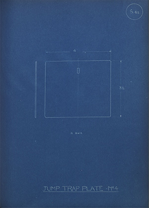 Jump Trap Plate - No4 WH Tildesley Forging Technical Drawing