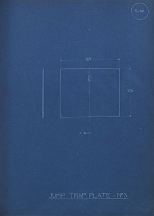 Jump Trap Plate WH Tildesley Forging Technical Drawing