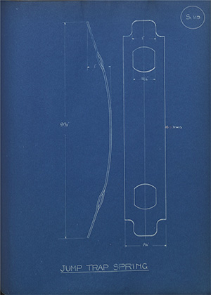 Jump Trap Spring WH Tildesley Forging Technical Drawing