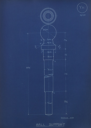 Kryn & Lahy Metal Works Ltd Ball Support WH Tildesley Forging Technical Drawing