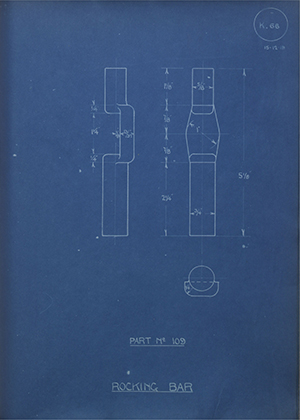 Lagonda LTD 109 Rocking Bar WH Tildesley Forging Technical Drawing