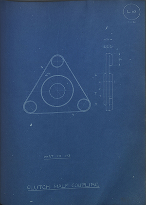 Lagonda LTD 1143 Clutch Half Coupling WH Tildesley Forging Technical Drawing