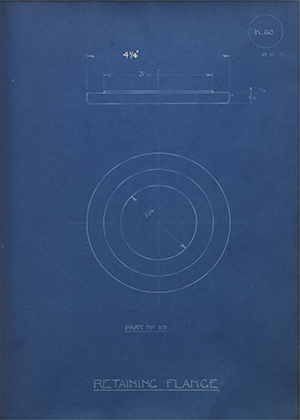 Lagonda LTD 119 Retaining Flange WH Tildesley Forging Technical Drawing