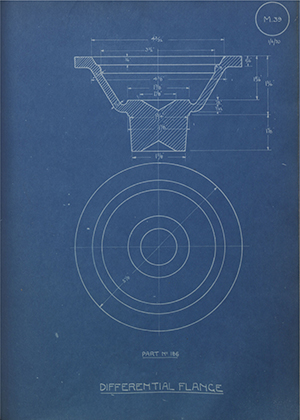 Lagonda LTD 186 Differential Flange WH Tildesley Forging Technical Drawing