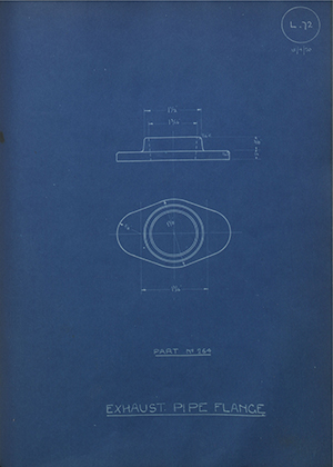 Lagonda LTD 264 Exhaust Pipe Flange WH Tildesley Forging Technical Drawing