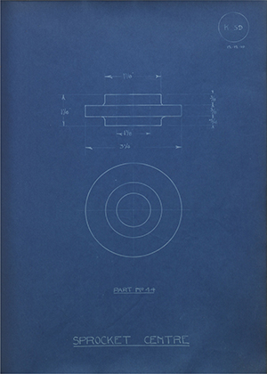 Lagonda LTD 44 Sprocket Centre WH Tildesley Forging Technical Drawing