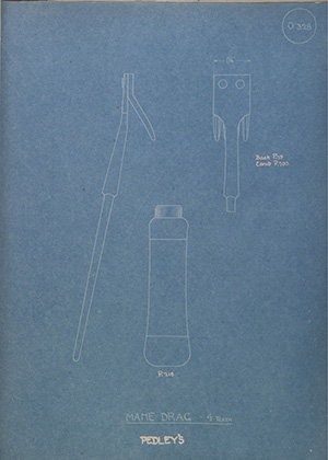 Mane Drag - 4 Teeth WH Tildesley Forging Technical Drawing