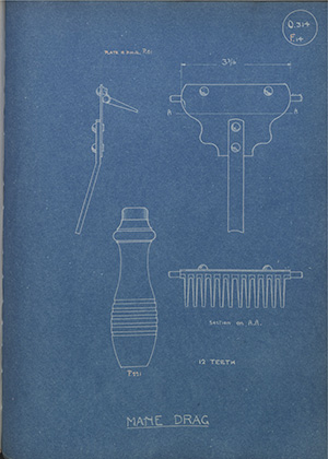 Mane Drag WH Tildesley Forging Technical Drawing