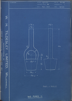 Martin Precision & Manufacturing Engineering LTD  Wad Punch - 1 1/4