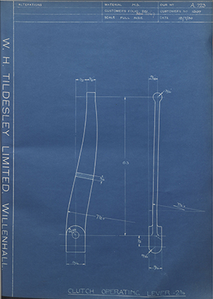 Matchless Motorcycles LTD 10107 Clutch Operating Lever 2 3/4