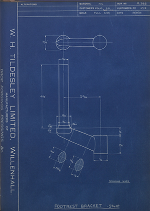 Matchless Motorcycles LTD 11716 Footrest Bracket - 2 3/4