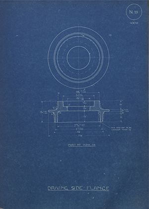 Matchless Motorcycles LTD HDH38 Driving Side Flange WH Tildesley Forging Technical Drawing