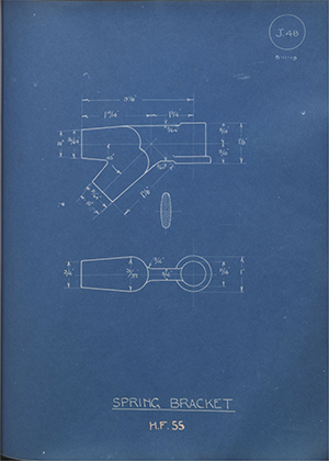 Matchless Motorcycles LTD HF55 Spring Bracket WH Tildesley Forging Technical Drawing