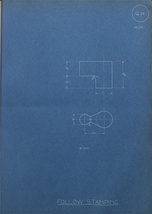 Milners Safe Co Ltd Follow Stamping WH Tildesley Forging Technical Drawing