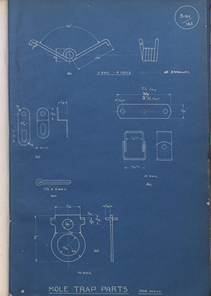 Mole Trap Parts WH Tildesley Forging Technical Drawing