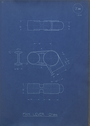 Morris Motors LTD CY2856 Fan Lever WH Tildesley Forging Technical Drawing