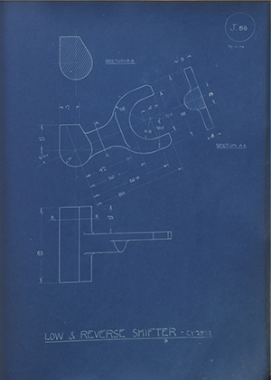 Morris Motors LTD CY2972 Low & Reverse Shifter WH Tildesley Forging Technical Drawing