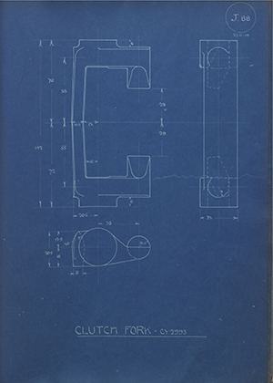 Morris Motors LTD CY2993 Clutch Fork WH Tildesley Forging Technical Drawing