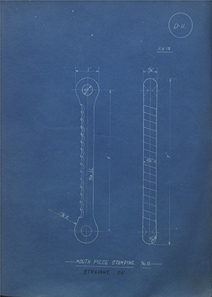 Mouth Piece Stamping - No11 - Straight 5 1/2