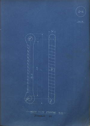 Mouth Piece Stamping - No16 - Straight 5 1/2